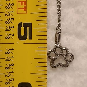 925 Sterling Silver Paw Pendant Necklace ASPCA